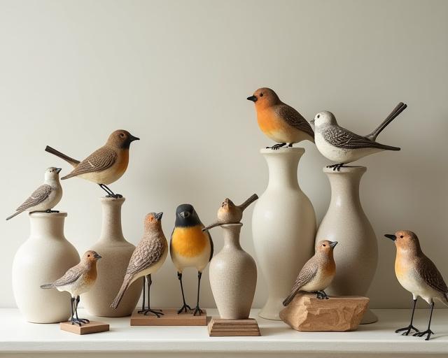 Decorative bird-themed accents