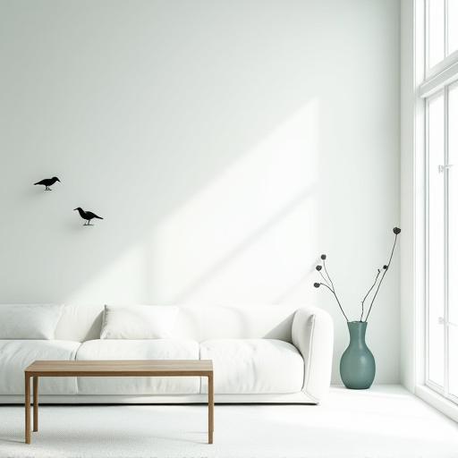Modern minimalist bird decor style