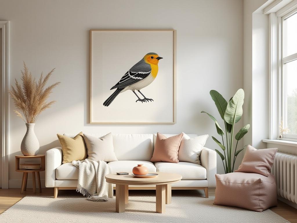 Custom residential bird-themed interior design